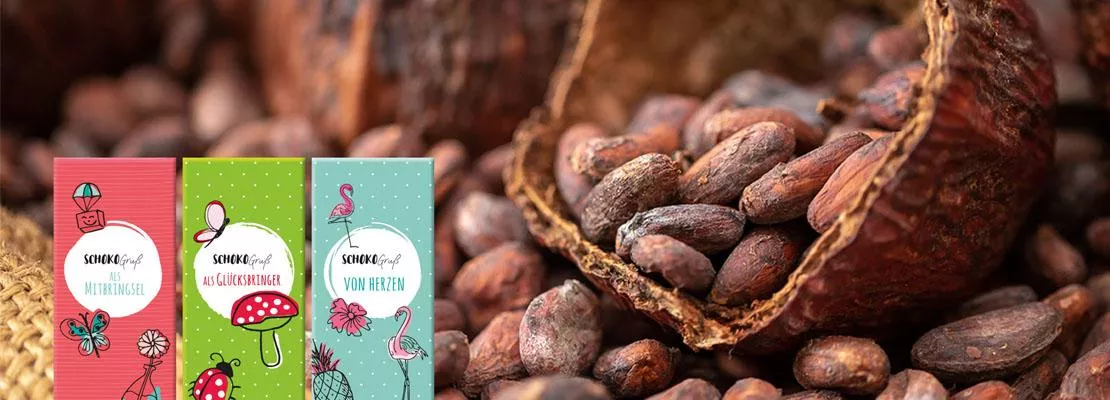 Meybona Vollmilchschokolade SchokoGruß mit Fairtrade Kakao