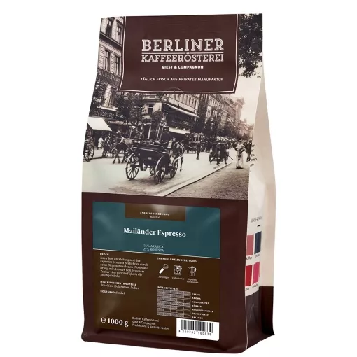 Berliner Kaffeerösterei - Mailänder Espresso - ganze Bohne ~ 1000g