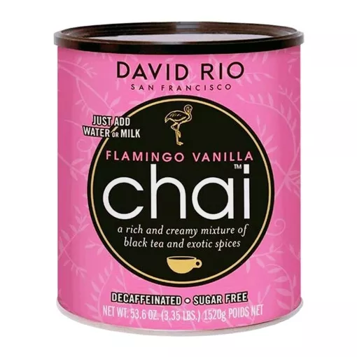 David Rio Chai Latte Tee Flamingo Vanilla Decaf Sugar Free ~ 1520g