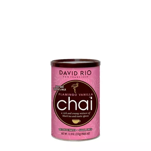 David Rio Chai Latte Tee Flamingo Vanilla Decaf Sugar Free ~ 337g