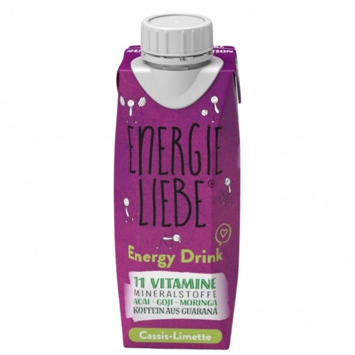 Energieliebe Functional Energy Drink Cassis Limette ~ 250 ml im Tetrapak