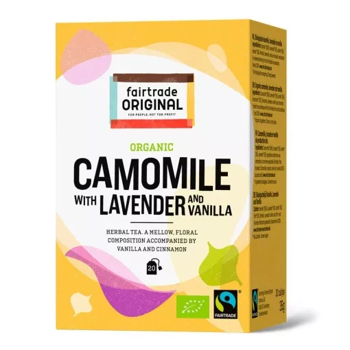 Fairtrade Original - Bio & Fairtrade Kamillen-Lavendel-Vanille Tee ~ 1 Box a 20 Beutel