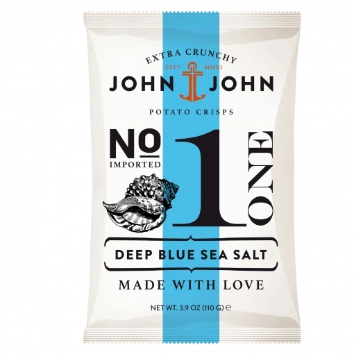John & John Premium Chips No 1 Deep Blue Sea Salt ~ 110g