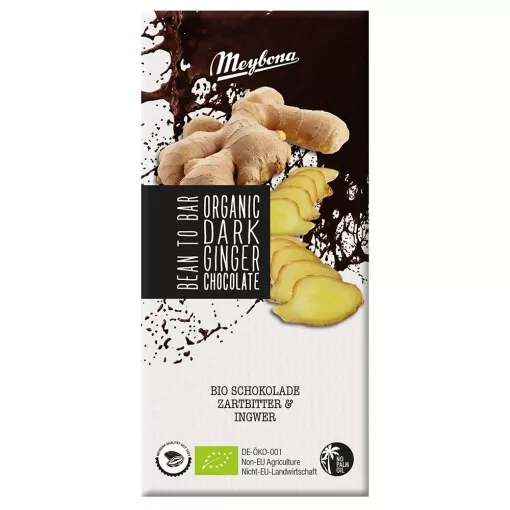 Meybona Bio Zartbitterschokolade Ingwer 52% Kakao ~ 100g