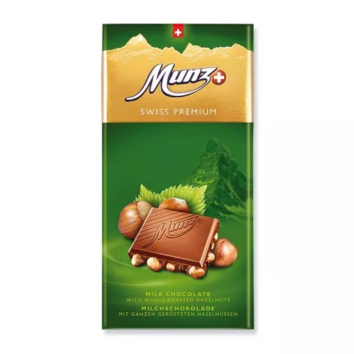 Munz Swiss Premium Milchschokolade Haselnuss 30% Cacao ~ 100g