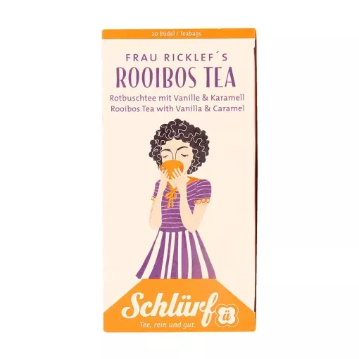Schlürf Büdel Bio Rotbusch Tee - Frau Ricklefs Rooibos Tea ~ 20 Teebeutel a 2g