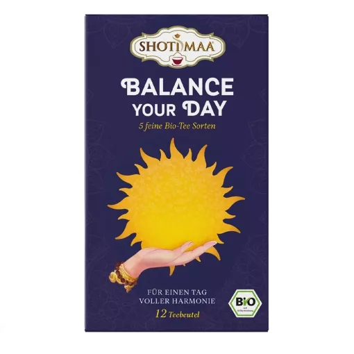 Shoti Maa Bio Tee - Balance your day Box - Alle 5 Balance your day Teesorten in einer Box ~ 12 Teebeutel