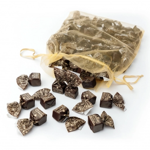 Antica Torroneria Gustone Schokoladentrüffel Geschenkset Tartufi dolci fondente 70% e fave di cacao (Kakaobohnen) ~ 1kg